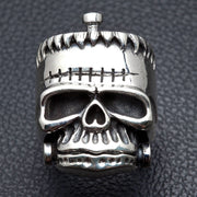 Frankenstein Head Sterling Silver Skull Ring