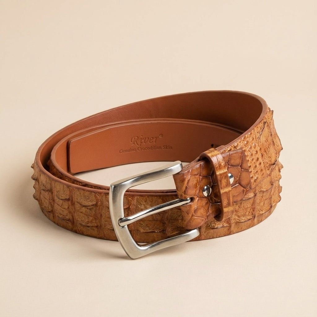 Genuine Vintage Crocodile Tail Belt | Mens Belts by Bryant Park Genuine Vintage Crocodile Tail Belt | Mens Belts by Bryant Park