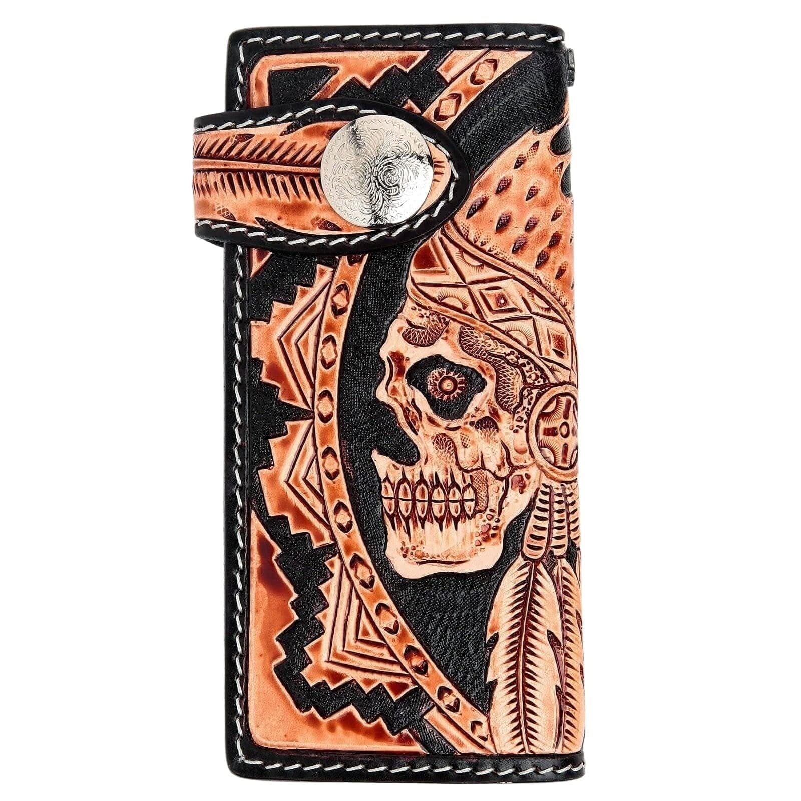 Novastar Portafoglio Sottile Da Uomo In Pelle - Stile Pirata Teschio - Foto 10