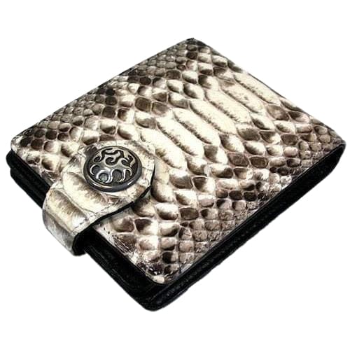 Genuine Python Snake Skin Leather Wallet Bikerringshop
