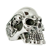 Gigantic Skull Sterling Silver Biker Ring