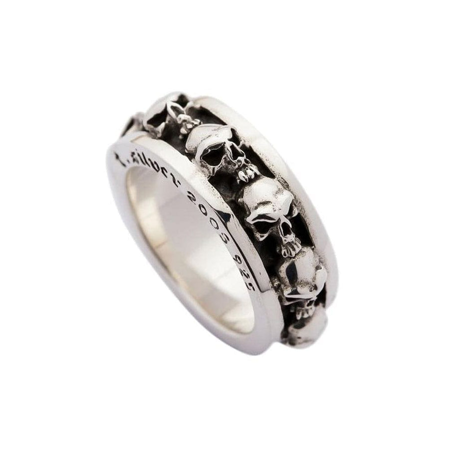 Anillo de Cráneo Gótico: Vista Frontal