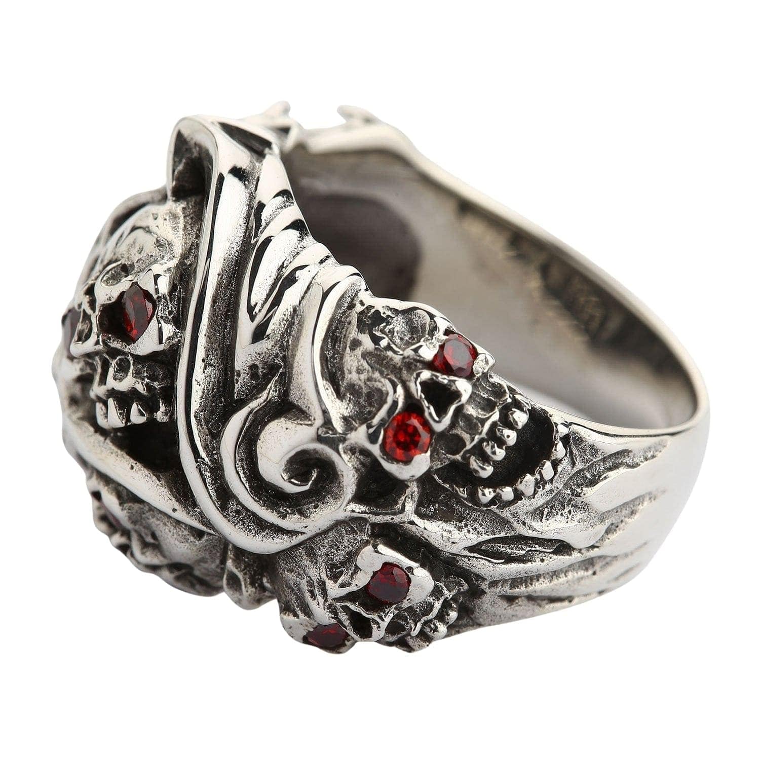 Anello Teschio Punk Not Dead in Argento Sterling Anello Teschio Punk Not Dead in Argento Sterling