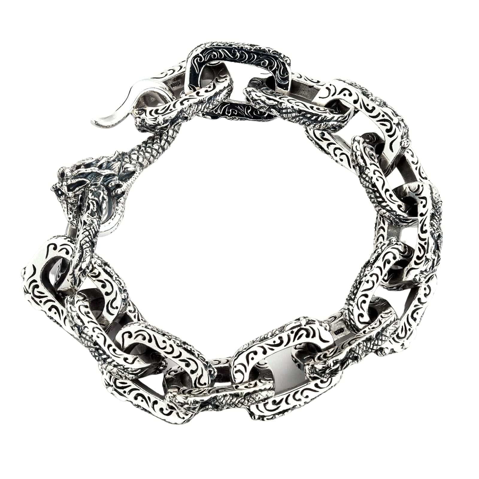 Heren Dragon Chain Armband, Vintage Oude Metalen Zodiac Dragon Totem Verstelbare Armband Haak Sluiting, Hip Hop Dragon Heren Accessoires, 7.48in, agaat Heren Dragon Chain Armband, Vintage Oude Metalen Zodiac Dragon Totem Verstelbare Armband Haak Sluiting, Hip Hop Dragon Heren Accessoires, 7.48in, agaat