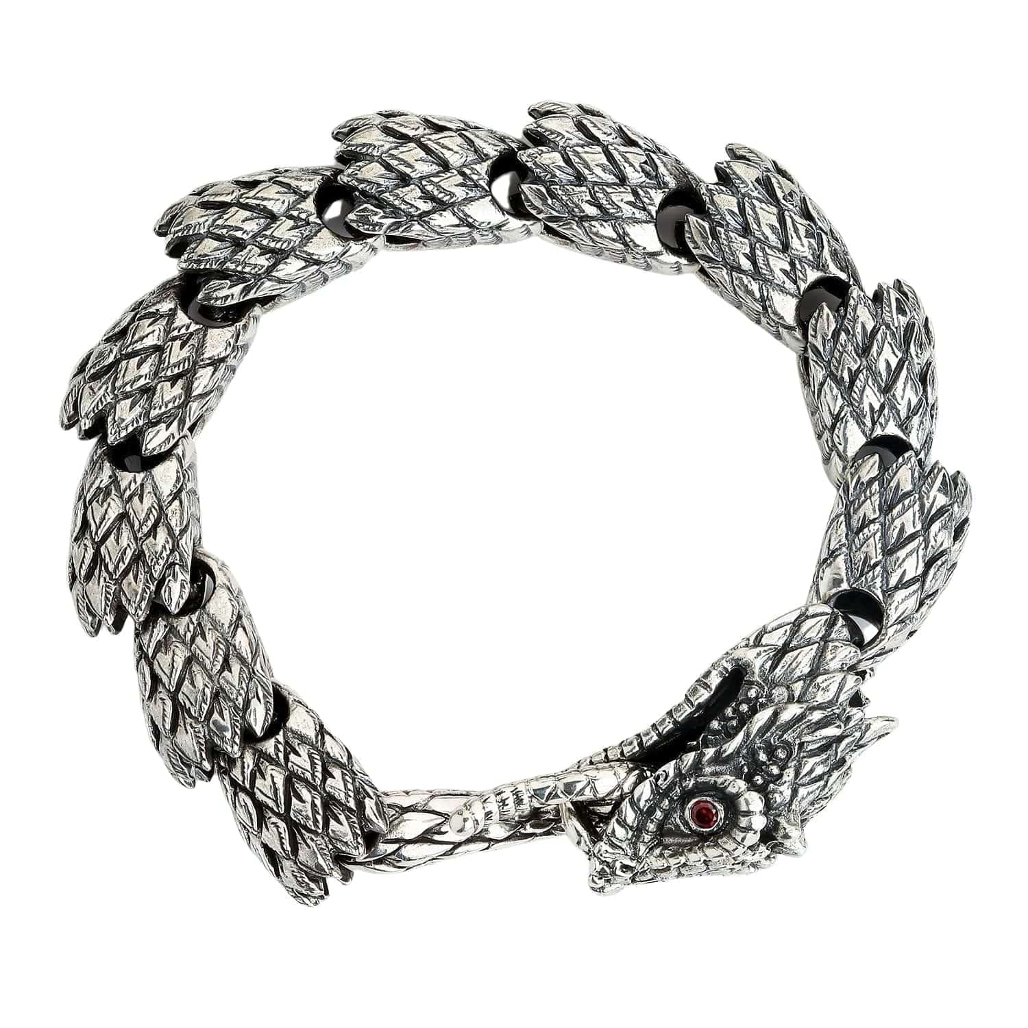 Ouroboros Dragon Bracelet – Sterling Silver Gothic Jewelry