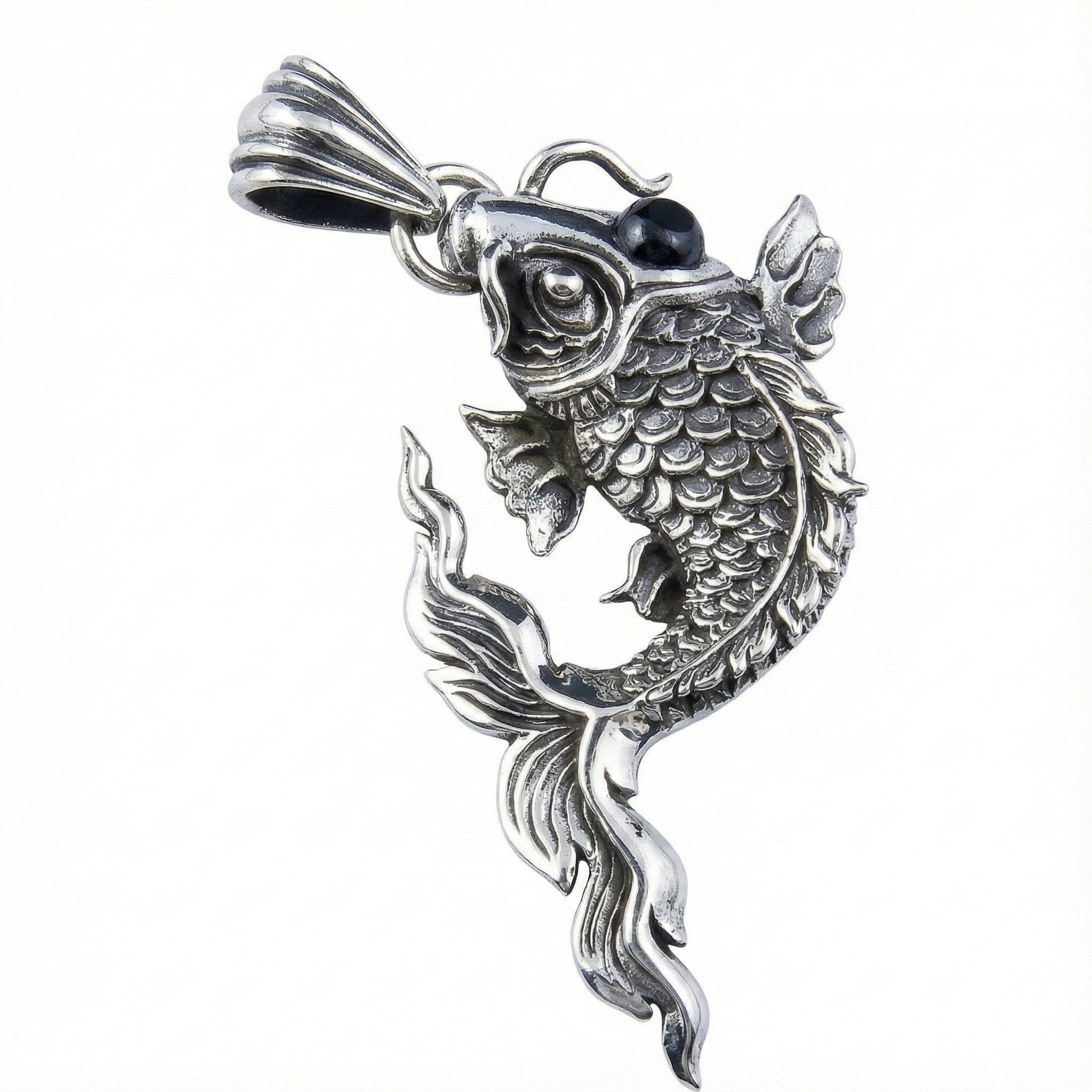 Chaîne Avec Crochet En Forme De Poisson Pour Homme En Argent Sterling - Pendentif Punk Gothique Religieux - Cadeau Idéal