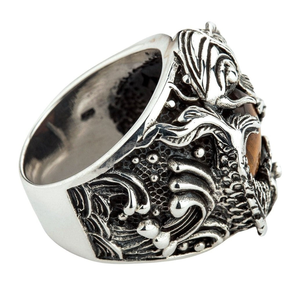 Anello di fidanzamento vintage rotondo in arenaria blu, anello di promessa in argento sterling 925 in arenaria blu, anello nuziale con tre pietre galattiche regalo per lei - Italia