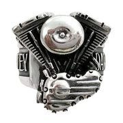 Harley Engine Sterling Silver Biker Ring