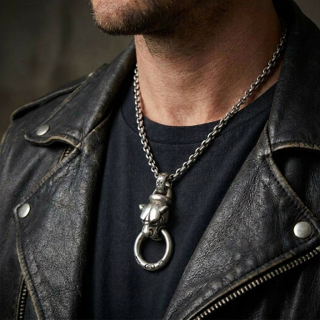 Panther Pendant — Fierce Big Cat Necklace & Chain Clasp