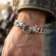 Bulldog Iron Cross Silver