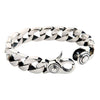 Vue complète du bracelet en argent sterling avec fermoir à gâchette ouverte