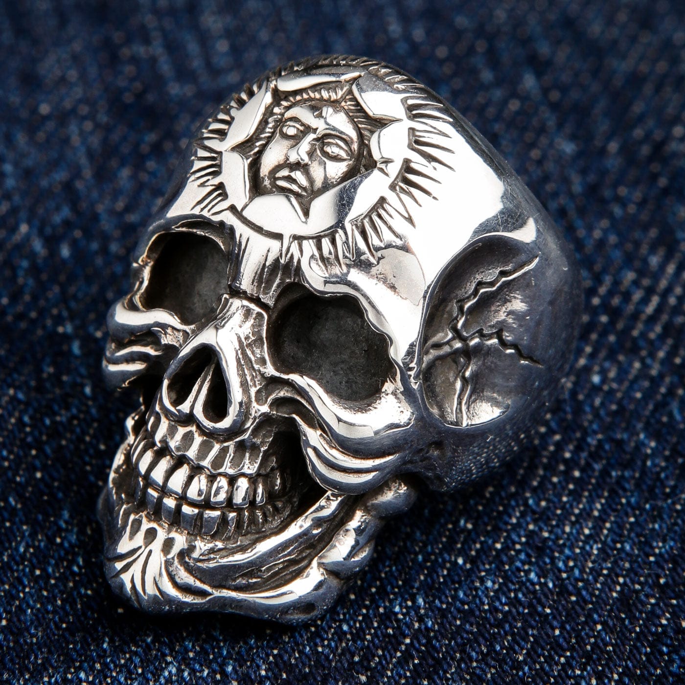Sterling Silver Skull Signet Ring - Biker Rings - Big Signet ring - Nadin  Art Design - Personalized Jewelry