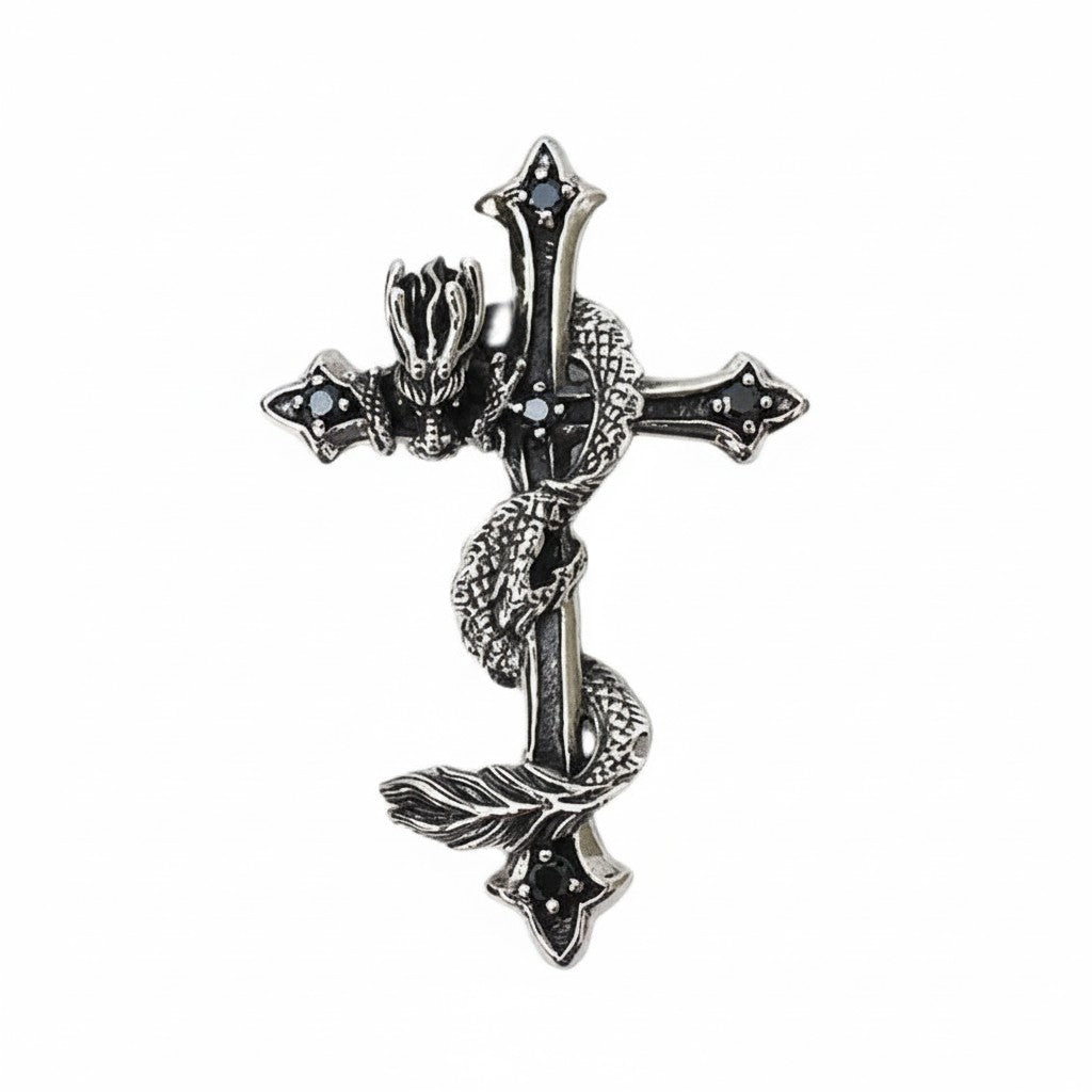 TYMONT Mannen S925 Sterling Zilveren Religieuze Kruis Hanger TYMONT Mannen S925 Sterling Zilveren Religieuze Kruis Hanger