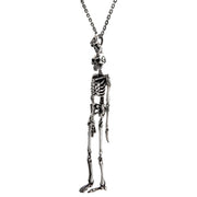 Large Skeleton Skull Sterling Silver Biker Necklace