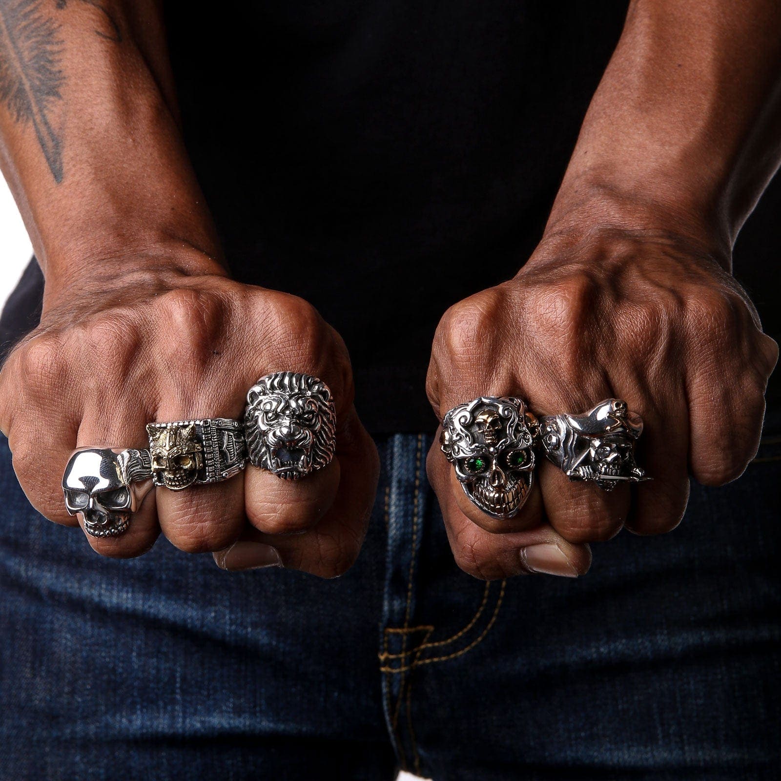 Bague Tete Bague De Biker Signification Bague 1% Biker Petite