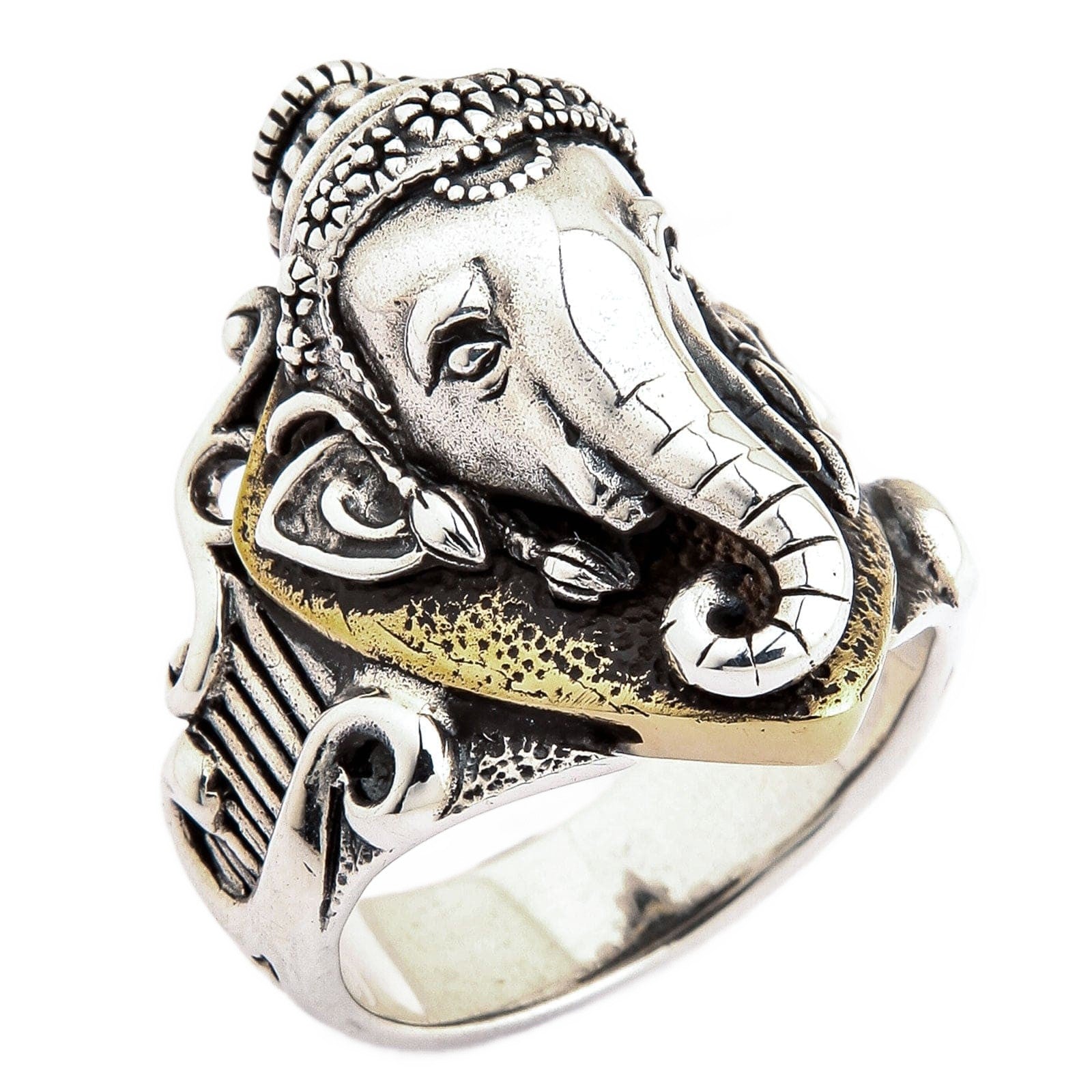 81stgeneration Collana In Argento 925 Con Ganesh Seduto - Ciondolo Dio Elefante Indù 29mm - 5