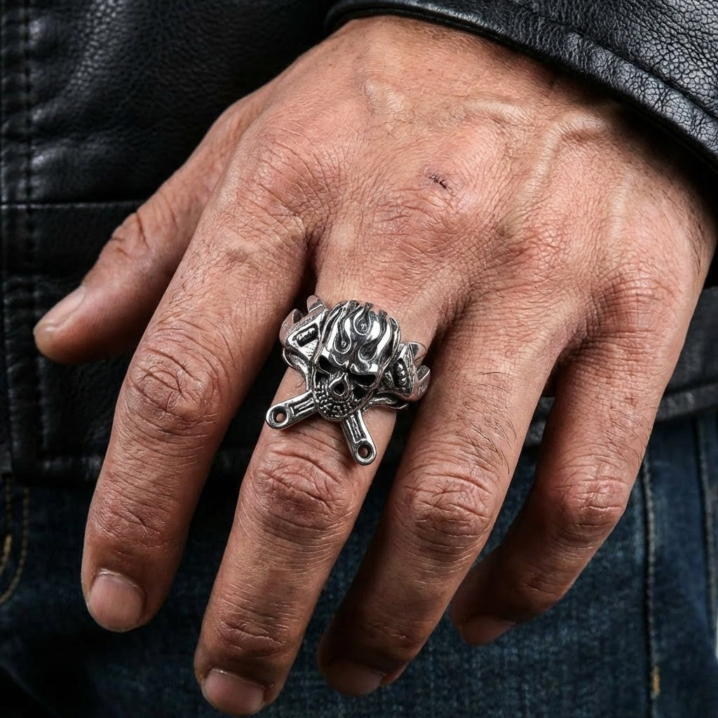 handschuh in den ring werfen Skull Wrench Ring — Mechaniker-Ring für jeden Tag