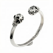 Side profile of the heavy silver cuff showing the solid band thickness and polished finish.