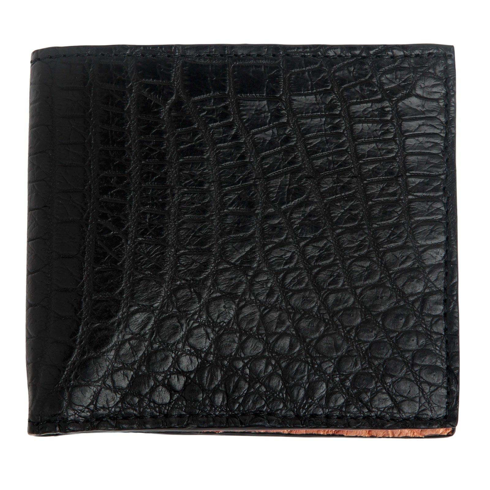 Blauwe Dubbele Kant Echt Echte Alligator Grote Hornback Lederen Bi-fold Portemonnee voor Mannen, Handgemaakte Lederen Portemonnee Mannen Blauwe Dubbele Kant Echt Echte Alligator Grote Hornback Lederen Bi-fold Portemonnee voor Mannen, Handgemaakte Lederen Portemonnee Mannen