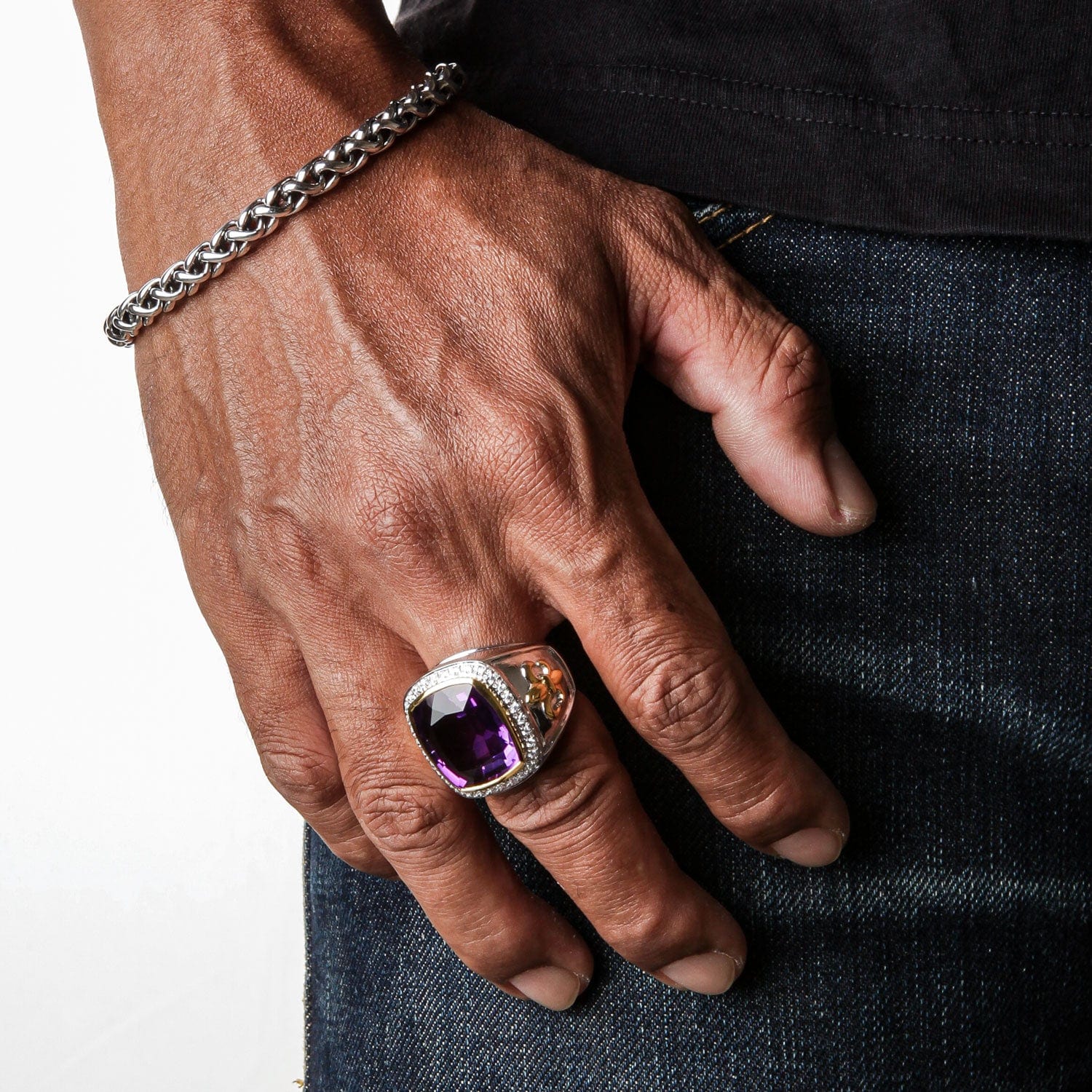 伊*ビ様 スカラベ・アメジストコイン (シルバープルーフ＋ローズゴールド) 50 伊*ビ様 スカラベ・アメジストコイン (シルバープルーフ＋ローズ