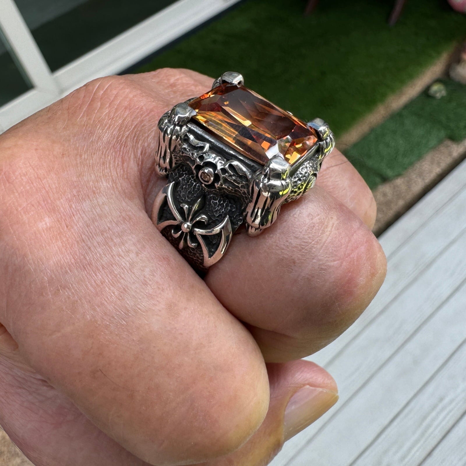 Bague Ouverte en Vermeil Or 24 carats Patte de Lion Bague Ouverte en Vermeil Or 24 carats Patte de Lion
