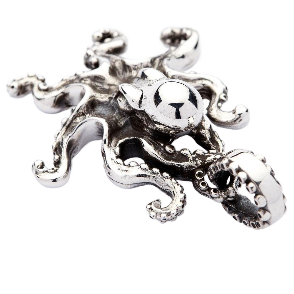 Collana con polpo, ciondolo in argento sterling 925, gioiello Collana con polpo, ciondolo in argento sterling 925, gioiello