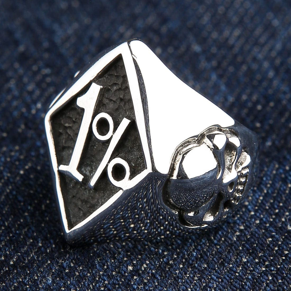Outlaw 1% Sterling Silver Biker Ring Size 6.25 Outlaw 1% Sterling Silver Biker Ring Size 6.25
