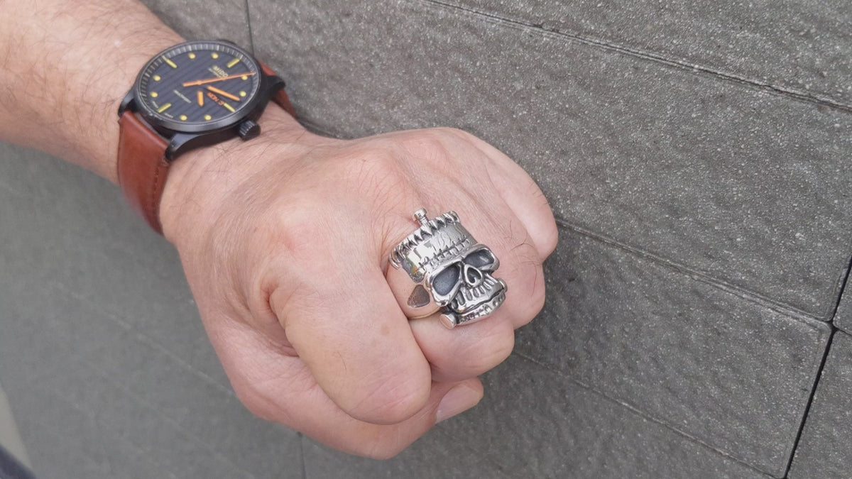 Frankenstein Skull Ring — Classic Horror Tribute Band