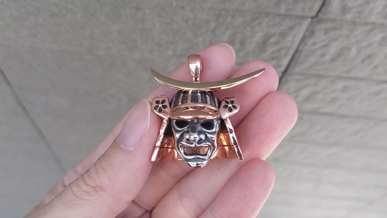 Samurai Helmet Pendant — Japanese Warrior | Bikerringshop