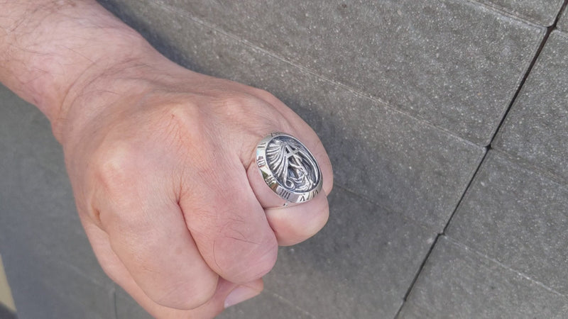 ゴシッククロス シグネットリング — メメント・モリ | Bikerringshop