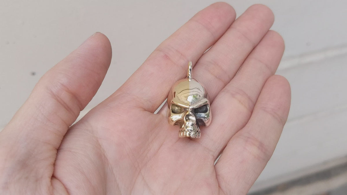 Two-Tone Skull Pendant — When Silver Alone Is Not Enough