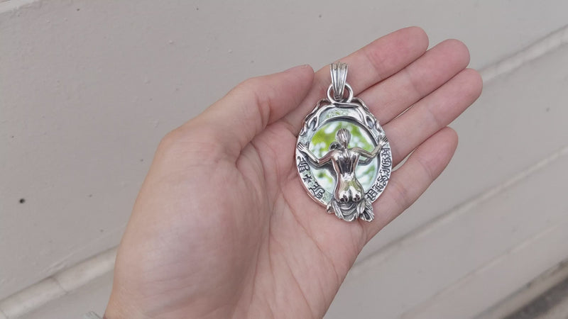 Gothic Skeleton Mirror Pendant