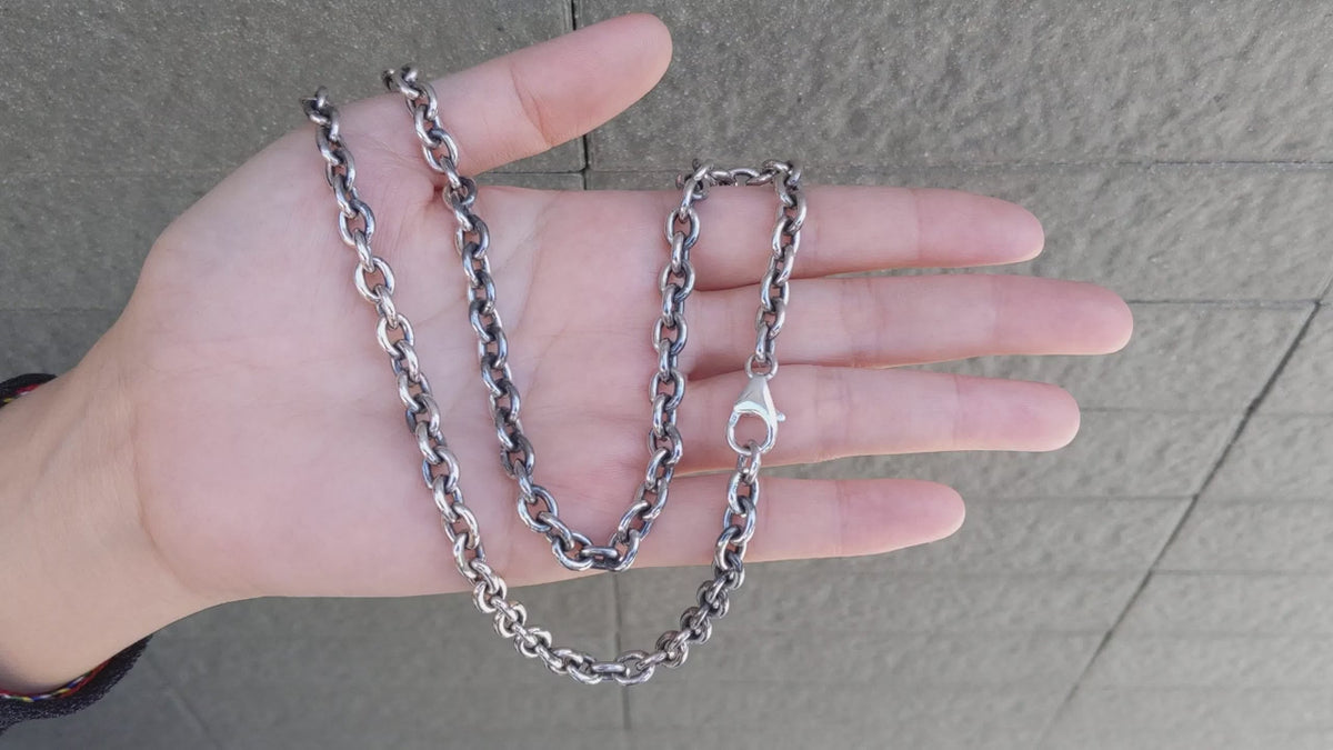 6mm ロロチェーン — 重厚なペンダント対応 シルバー | Bikerringshop