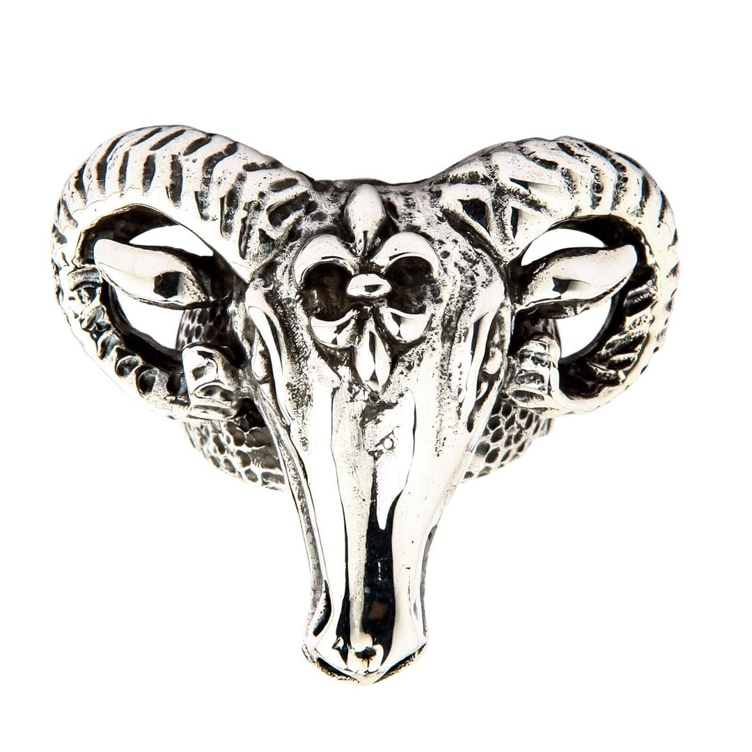 Ram Head Ring — Bold Animal Statement Band | Bikerringshop