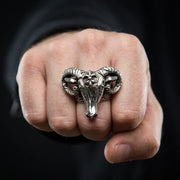 Ram Head Ring — Bold Animal Statement Band | Bikerringshop