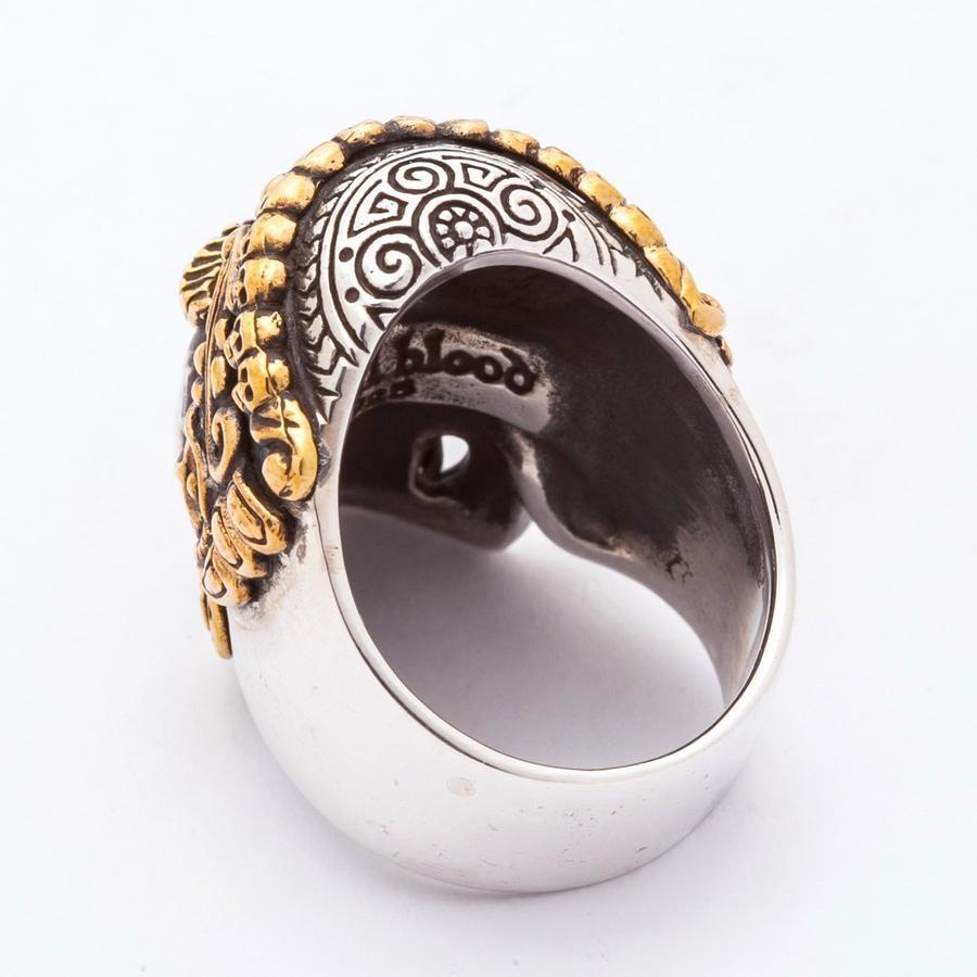 アクセサリー TIBETAN SKULL RING Buddhist Kapala Skull Ring — Wrathful Deity Symbol