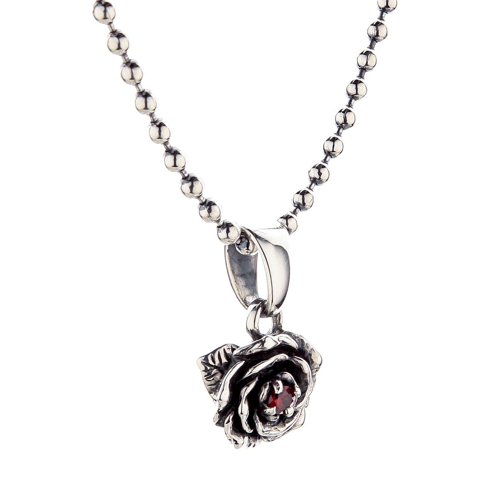 Sterling Silver Rose Quartz Pendant Necklace - Handmade Baubles
