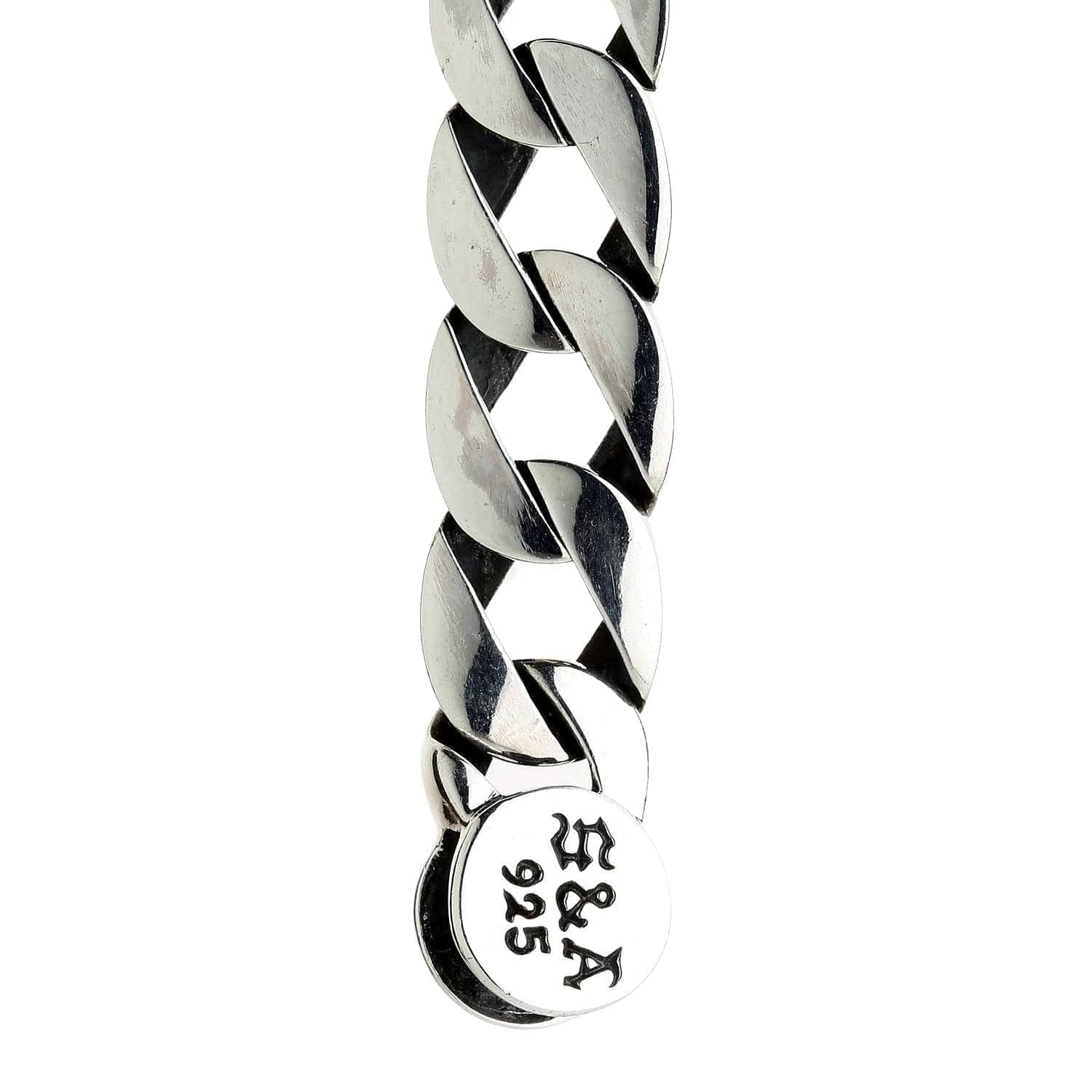 9 Inch Real 925 Sterling Silver Heavy Solid Curb Men ID Bracelet - Israel 9 Inch Real 925 Sterling Silver Heavy Solid Curb Men ID Bracelet - Israel
