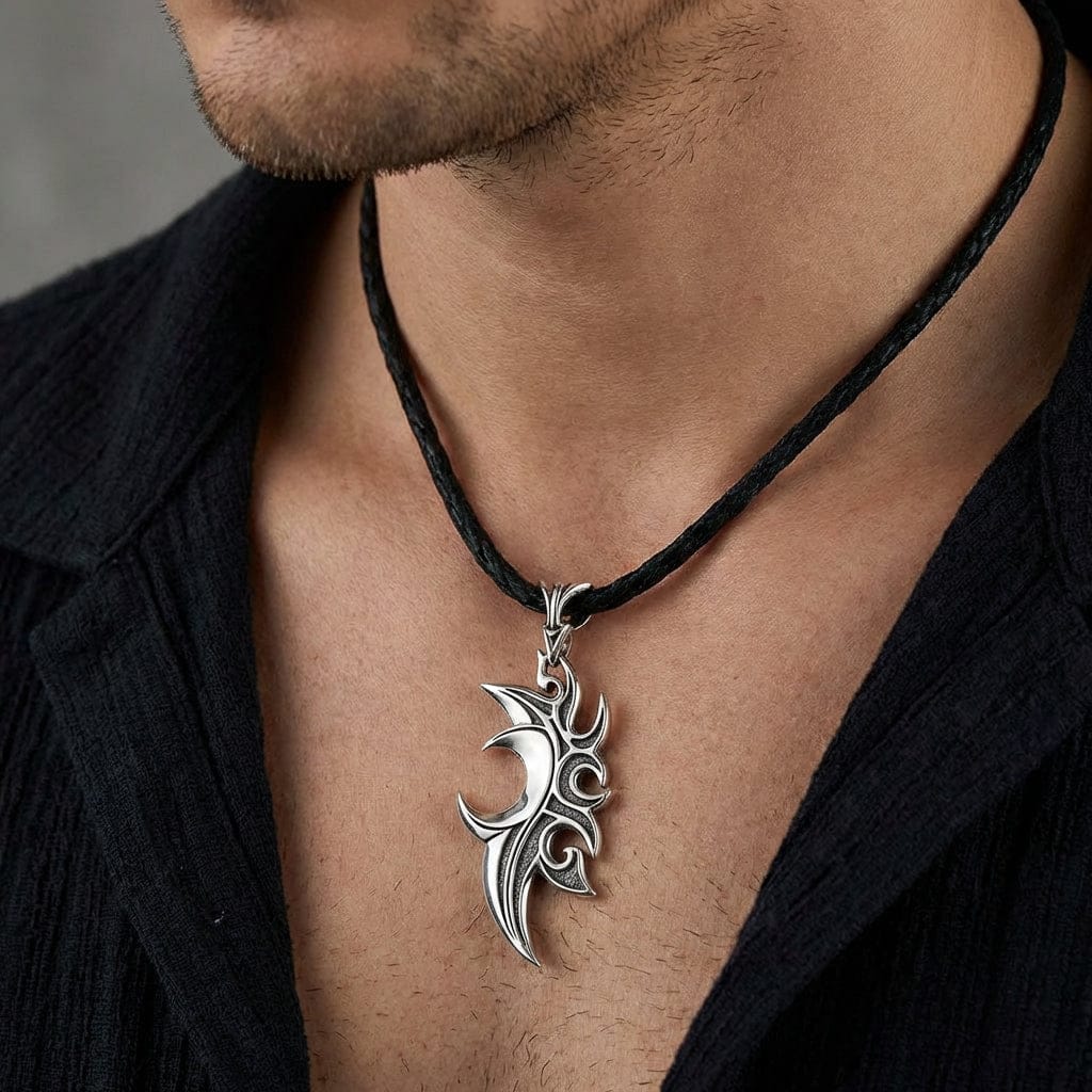 Corna con teschio di bufalo/Ciondolo in argento sterling 925/Ciondolo in argento/Gotico/Motociclista/Rockabilly/tp-009 - Italia Corna con teschio di bufalo/Ciondolo in argento sterling 925/Ciondolo in argento/Gotico/Motociclista/Rockabilly/tp-009 - Italia