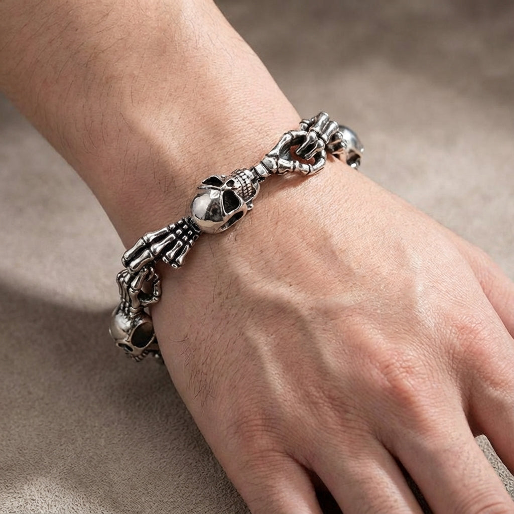 Bracelet à main squelette pour femmes, gothique, Punk, crâne Bracelet à main squelette pour femmes, gothique, Punk, crâne