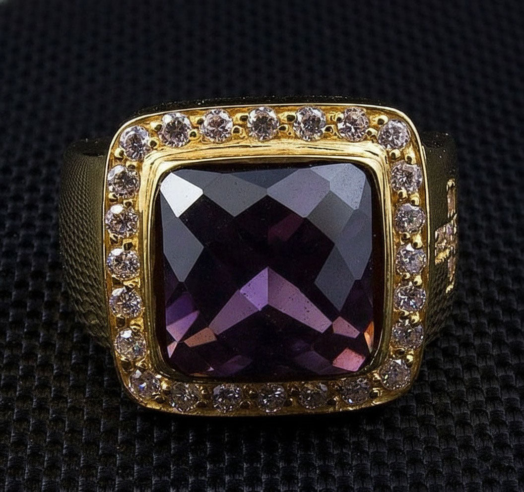 Bague Tête De Christ En Or 18 Carats - Yeux En Diamants - Unisexe, Neuve Avec Emballage