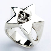 Star Skull Sterling Silver Ring