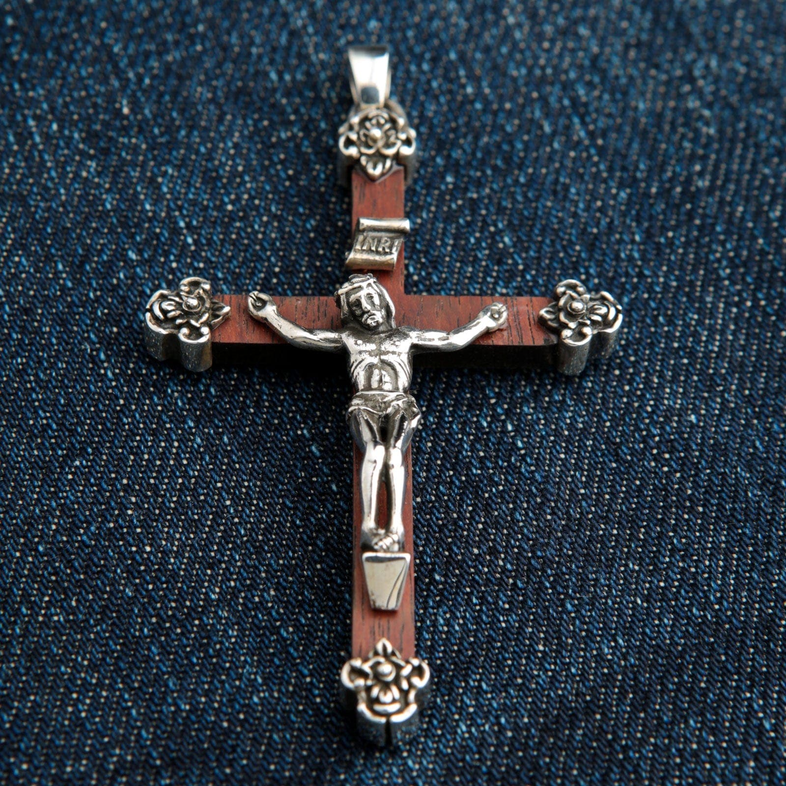 LOFITOR Crucifix Halsketting met kruis, 925 sterling zilver, met LOFITOR Crucifix Halsketting met kruis, 925 sterling zilver, met
