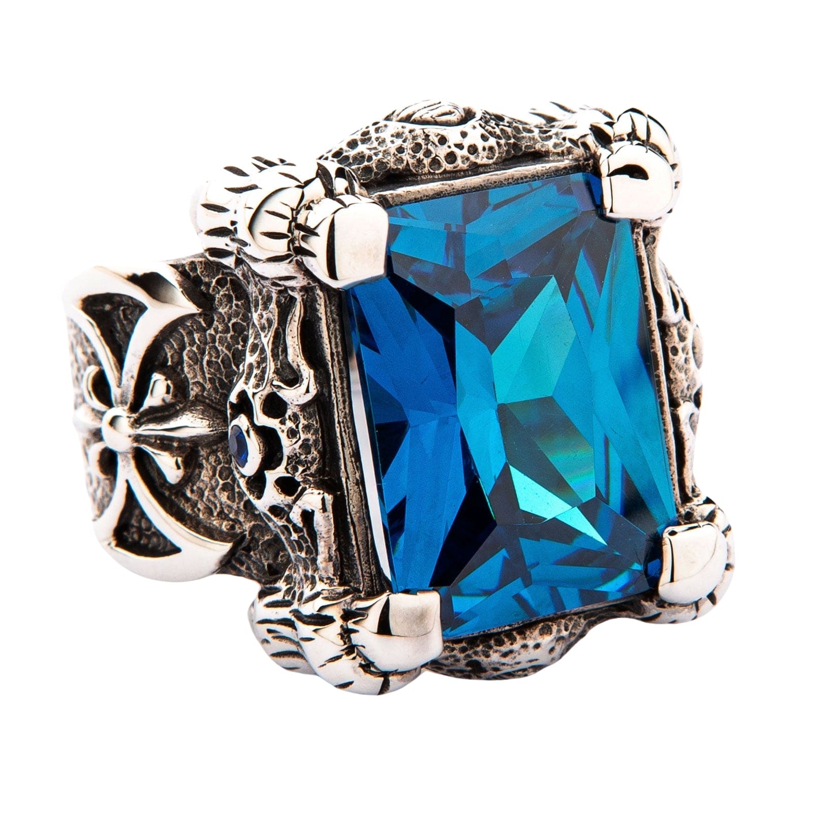 Anello da uomo vintage in acciaio inossidabile con drago in argento gotico - Italia Anello da uomo vintage in acciaio inossidabile con drago in argento gotico - Italia