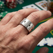 Four Aces 撲克戒指— 手工打造紙牌玩家珠寶