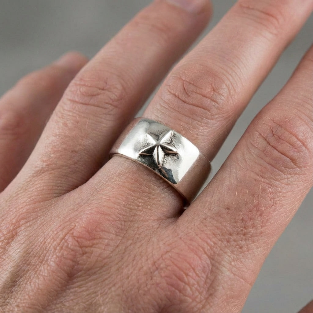 Rock Star Ring — Bold Silver Band for Daily Wear
