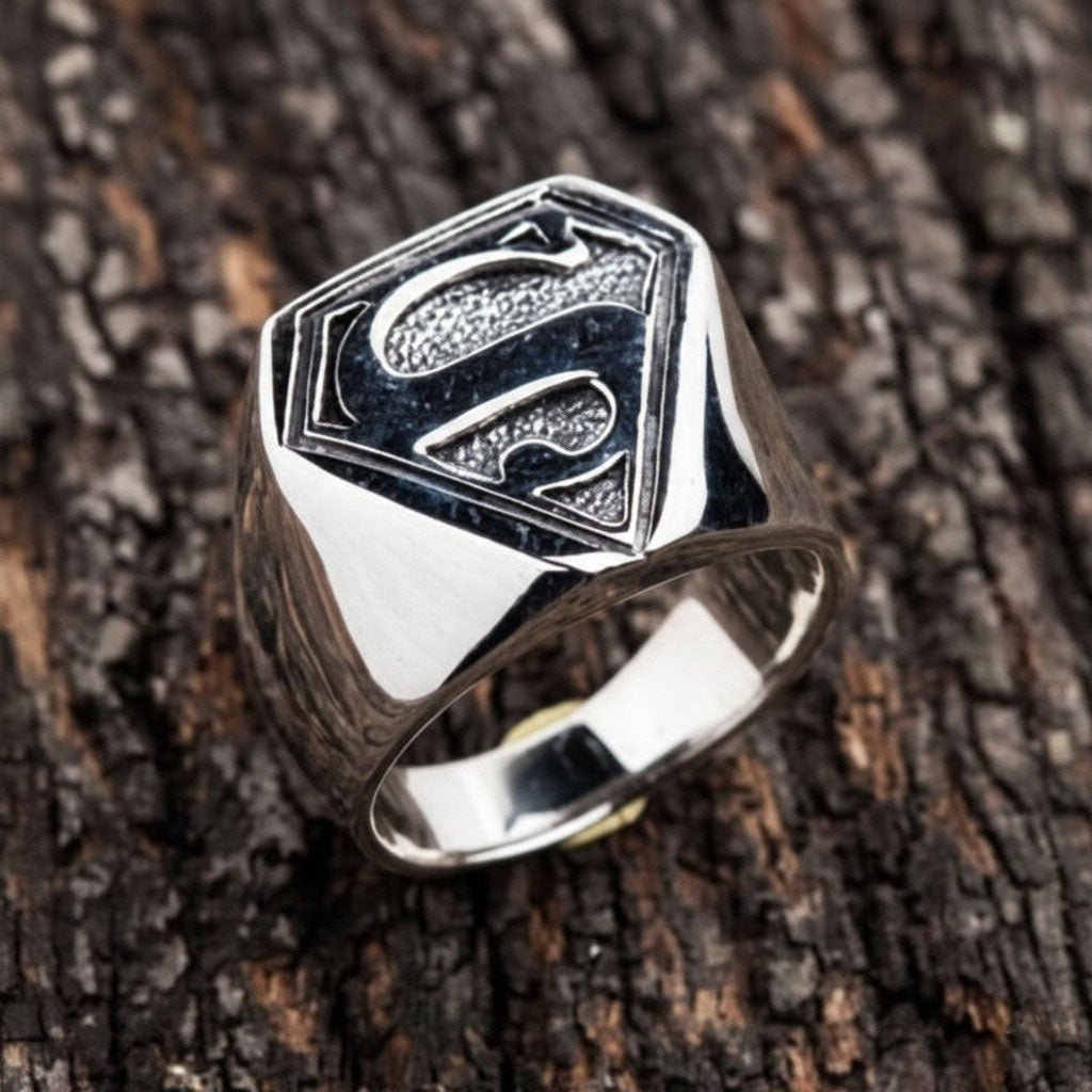 [R1] 925 / 16号 / SUPERMANワーナーブラザーズ94年リング R1] 925 / 16号 / SUPERMANワーナーブラザーズ94年リング