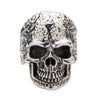 Robuster 925 Sterlingsilber Totenkopf-Ring für Herren