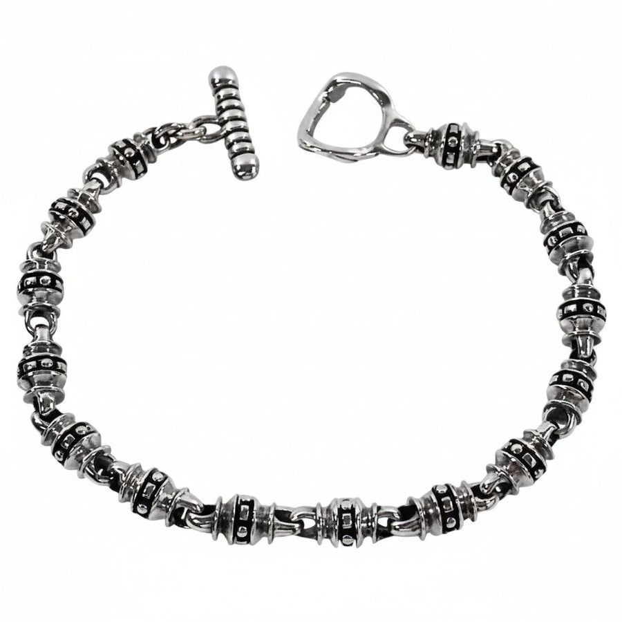 The tribal roller bracelet made from solid 925 sterling silver