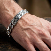 tribal-silver-id-bracelet-worn